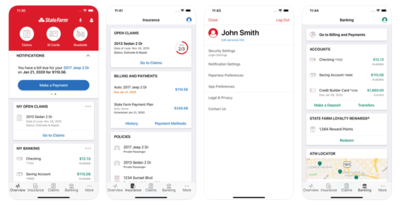 State Farm app screenshots